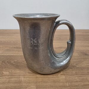 Vintage RWP Wilton Pewter Horn Shaped Beer Mug